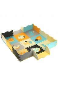 Puzzle piankowe kształty i kolory, mata, kojec