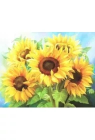 Malowanie po numerach. Słoneczniki