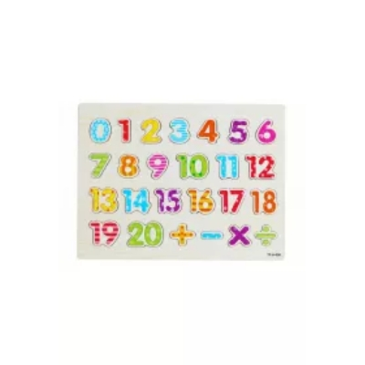 Układanka drewniana liczby