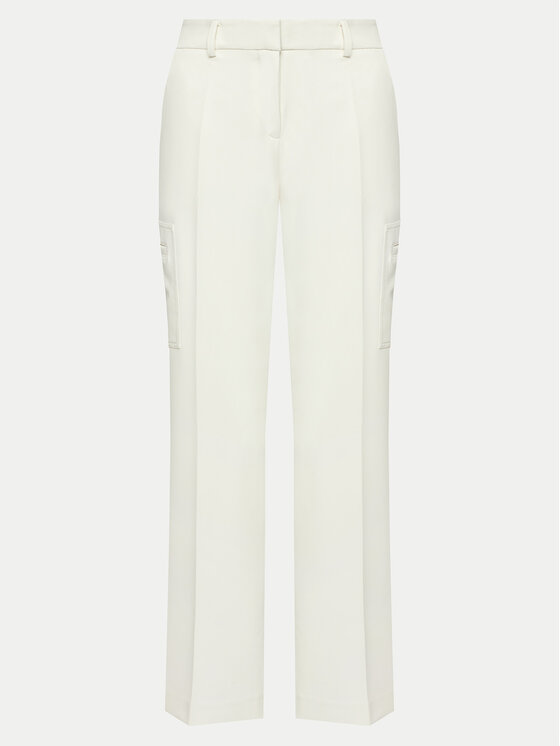 DKNY Spodnie materiałowe UB4PX263 Écru Regular Fit