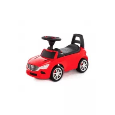 Polesie 84507 Samochód-jeździk SuperCar Nr4 z sygnałem dźwiękowym czerwony jeździdełko auto pojazd