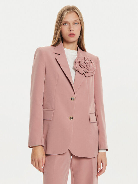 Maryley Marynarka 24IB202/43CA Różowy Regular Fit