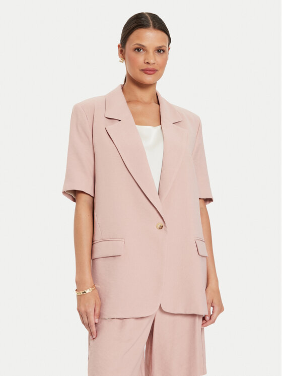 ViCOLO Marynarka TB2444 Różowy Regular Fit