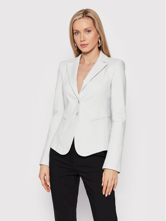 Patrizia Pepe Marynarka CSA112/AQ39-S633 Szary Slim Fit