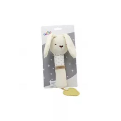 Króliczek kremowy z dźwiękiem 17cm