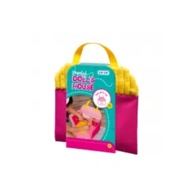 Domek dla lalek torba przenośna zólty