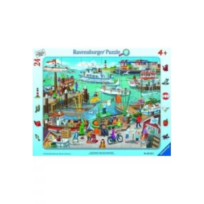Puzzle ramkowe 24 el. Dzień w porcie