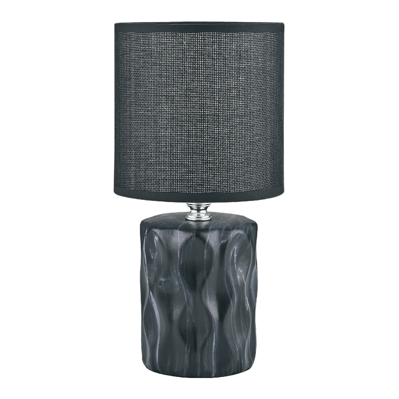Lampa stołowa z abażurem czarna 27 cm HS8603-BL