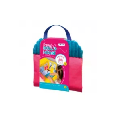 Domek dla lalek torba przenośna niebieski
