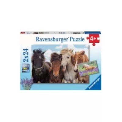 Puzzle 2 x 24 el. Konie