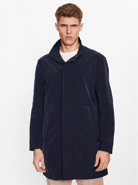 Boss Płaszcz przejściowy 50488472 Granatowy Relaxed Fit