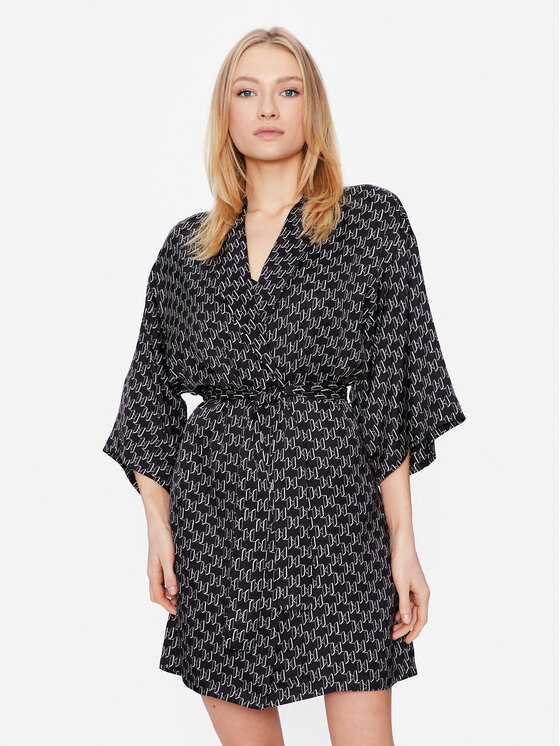 KARL LAGERFELD Szlafrok 225W2134 Czarny