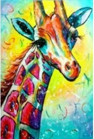 Malowanie po numerach. Żyrafa